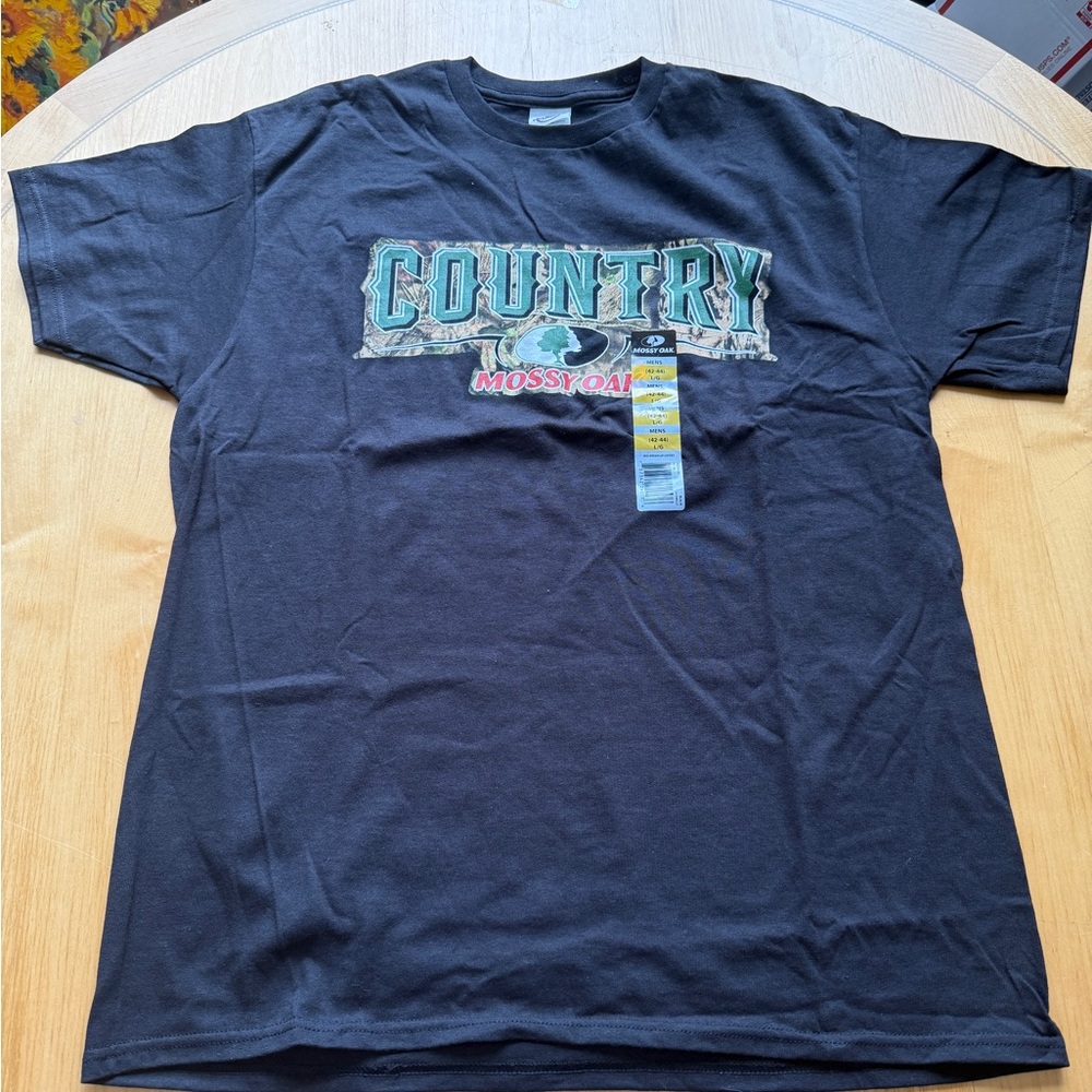 Mossy Oak Country Graphic T-Shirt Mens Large Hunting Camo Logo Tee NWT